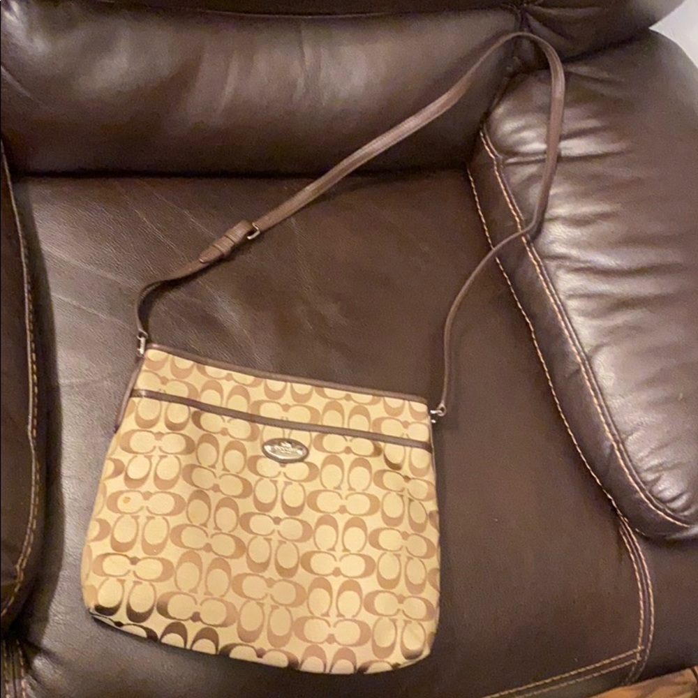 Authentic Signature Coach signature crossbody